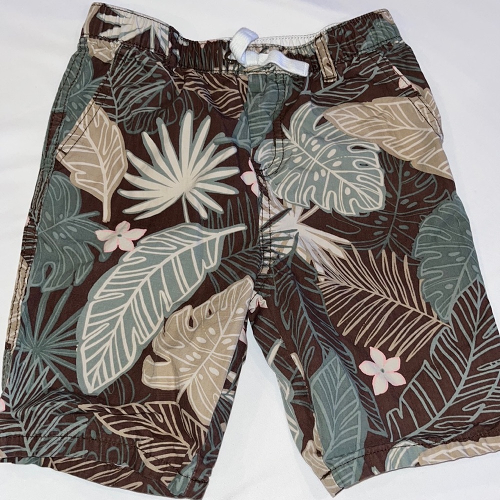 EUC-Boys Gymboree Tropical Print Shorts—5T